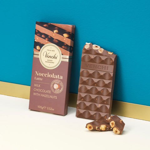 Venchi Milk Chocolate Hazelnut Bar | 100g