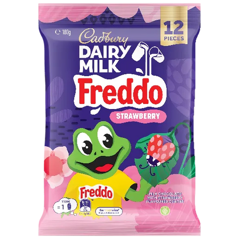 Cadbury Dairy milk Chocolate Freddo strawberry sharepack 12 pack, 180g