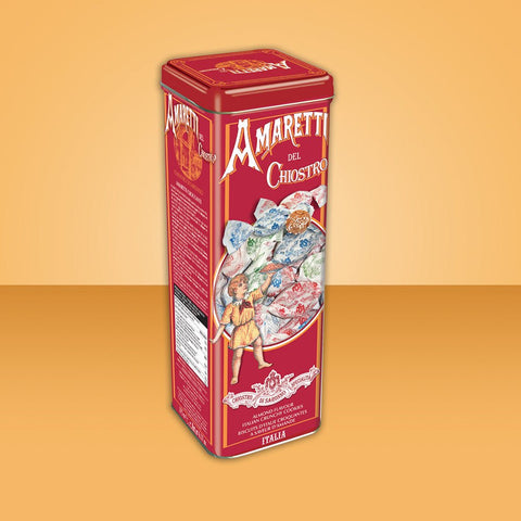 Amaretti Crunchy Tower Tin 175g - Chiostro Di Saronno