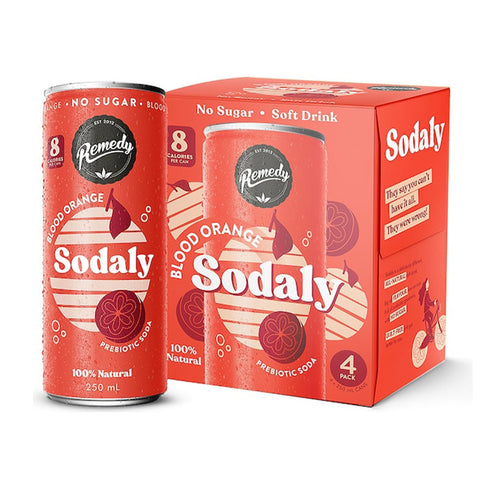 Blood Orange Sodaly 4Pk 250ml - Remedy