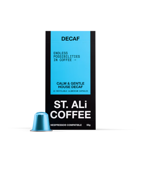 ST. ALi Swiss Water Decaf Coffee Capsules 10 Pack