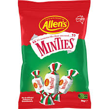 Allen’s Minties Mint Chewy lollies Family size bag 335g