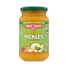 Three Threes Spreadable Sweet Mustard Pickles 390g