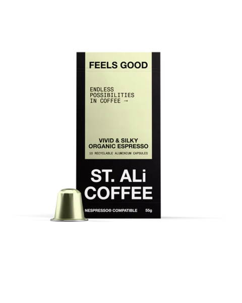 ST. ALi Feels Good Organic Espresso Coffee Capsules | 10 Pack