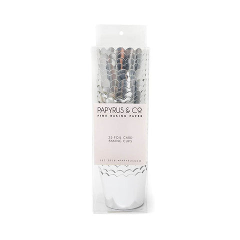 Foil Card Baking Cups (25 Pack) - Silver-PAPYRUS-iPantry-australia