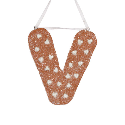 Gingerbread Alphabet - Letter V - Holly And Ivy