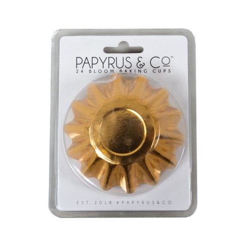 Gold Bloom Baking Cups (24 Pack)-PAPYRUS-iPantry-australia