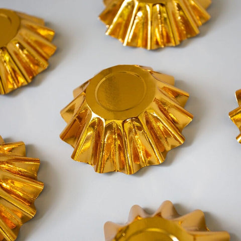 Gold Bloom Baking Cups (24 Pack)-PAPYRUS-iPantry-australia