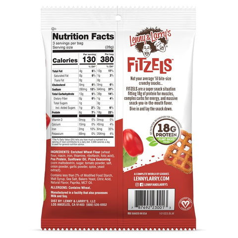 Lenny & Larry Protein Pretzels 85g - Pizza Palooza - Lenny & Larry