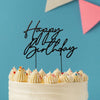 Matte Black Metal Cake Topper - Happy Birthday (No. 3)-Cake & Candle-iPantry-australia