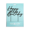 Matte Black Metal Cake Topper - Happy Birthday (No. 3)-Cake & Candle-iPantry-australia