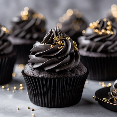 Medium Black Foil Baking Cups (50 Pack)-PAPYRUS-iPantry-australia