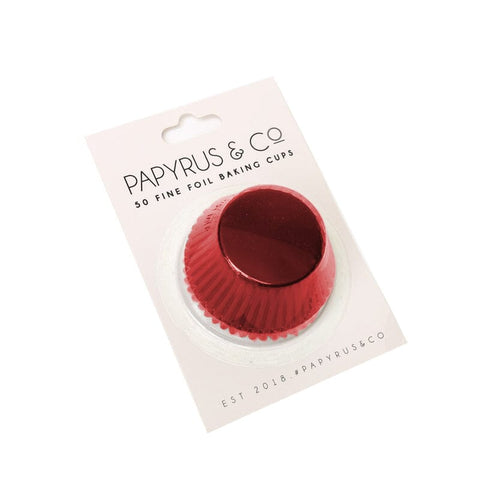 Medium Red Foil Baking Cups (50 Pack)-PAPYRUS-iPantry-australia