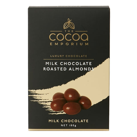 Milk Chocolate Roasted Almonds 180g-Indulgence-The Cocoa Emporium-iPantry-australia