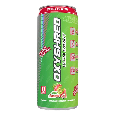 OxyShred Ultra Energy RTD Kiwi Strawberry Can 355ml-Beverages-OxyShred-iPantry-australia