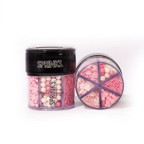 Pink Charm 6 Cell Sprinkles (85g)-Sprinks-iPantry-australia