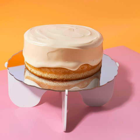 Plateau Gateau 3-Piece Cake Stand (Silver / White)-Cake & Candle-iPantry-australia