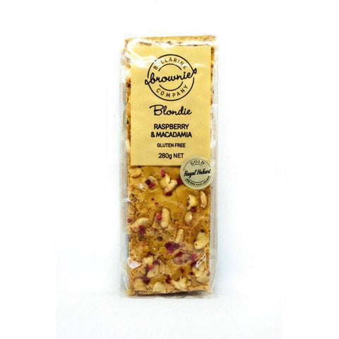 Raspberry Macadamia Blondie 280g (BB 26 - 08 - 24) - Bellarine Brownie Company