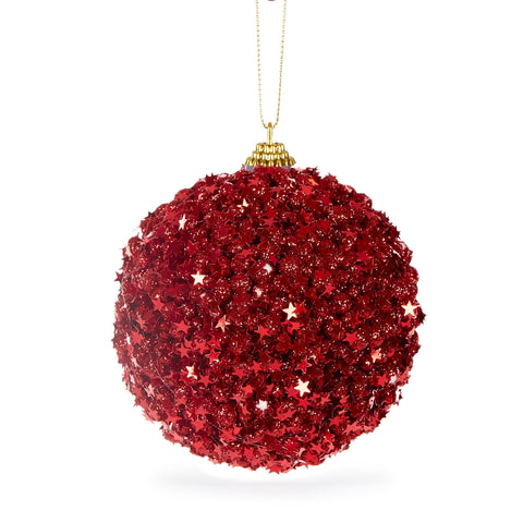 RED STARS BAUBLE - Holly And Ivy
