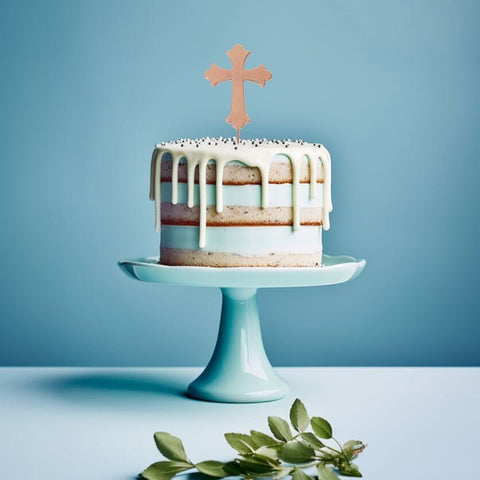 Rose Gold Plated Cake Topper - Cross-Cake & Candle-iPantry-australia