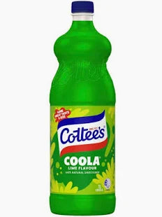 Cottee's Lime Cordial Coola Green Bottle 1L