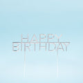 Silver Metal Cake Topper - Caps Happy Birthday-Cake & Candle-iPantry-australia