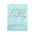 Silver Metal Cake Topper - Happy Birthday (No. 4)-Cake & Candle-iPantry-australia