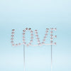 Silver Metal Cake Topper - Love-Cake & Candle-iPantry-australia