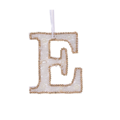 Sparkling Letter E - Holly And Ivy