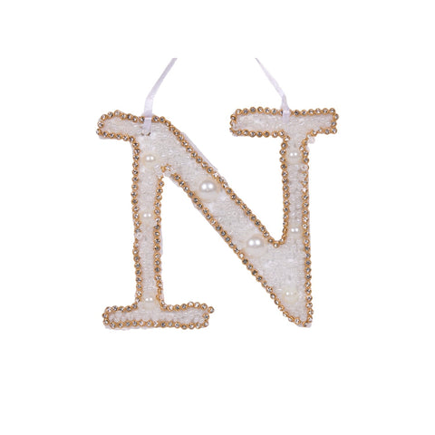 Sparkling Letter N - Holly And Ivy
