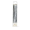 Spiral Cake Candles Silver (Pack Of 12)-Cake & Candle-iPantry-australia