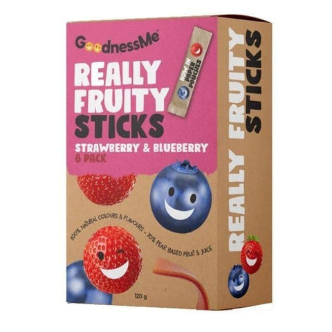 Strawberry & Blueberry Sticks 8Pk 120g-Goodness Me-iPantry-australia