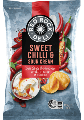 Red Rock Deli Potato Chips Sweet Chilli & Sour Cream | 165g