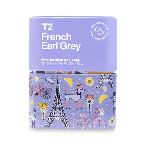 T2 French Earl Grey - Classic Icon Tin Range 25 Teabags - T2