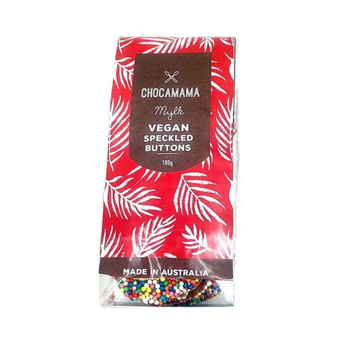 Vegan Milk Speckled Buttons 100g-Chocamama-iPantry-australia