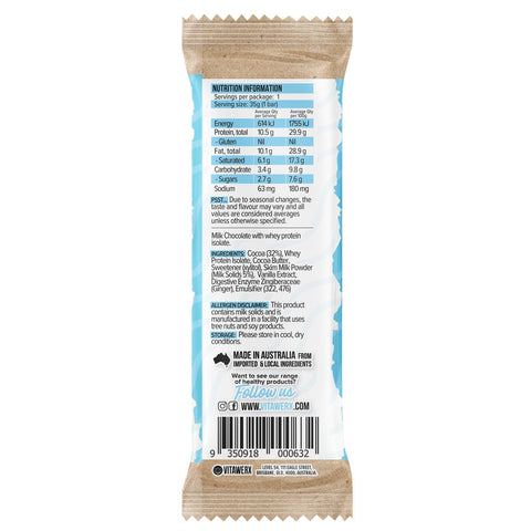Vita Werx Protein Bars - Milk Choc 35g - Milk Choc - Vita Werx