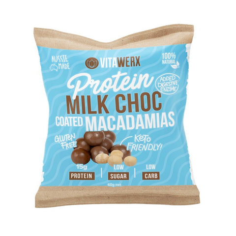 Vita Werx Protein Nuts - Choc Coated 60g - Macadamia - Vita Werx