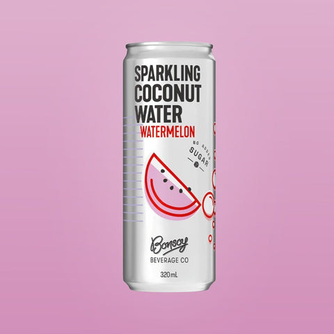 Watermelon Sparkling Coconut Water - Box Of 12 - Bonsoy