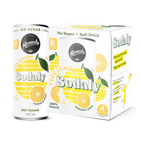 Yuzu Lemon Sodaly 4Pk 250ml - Remedy